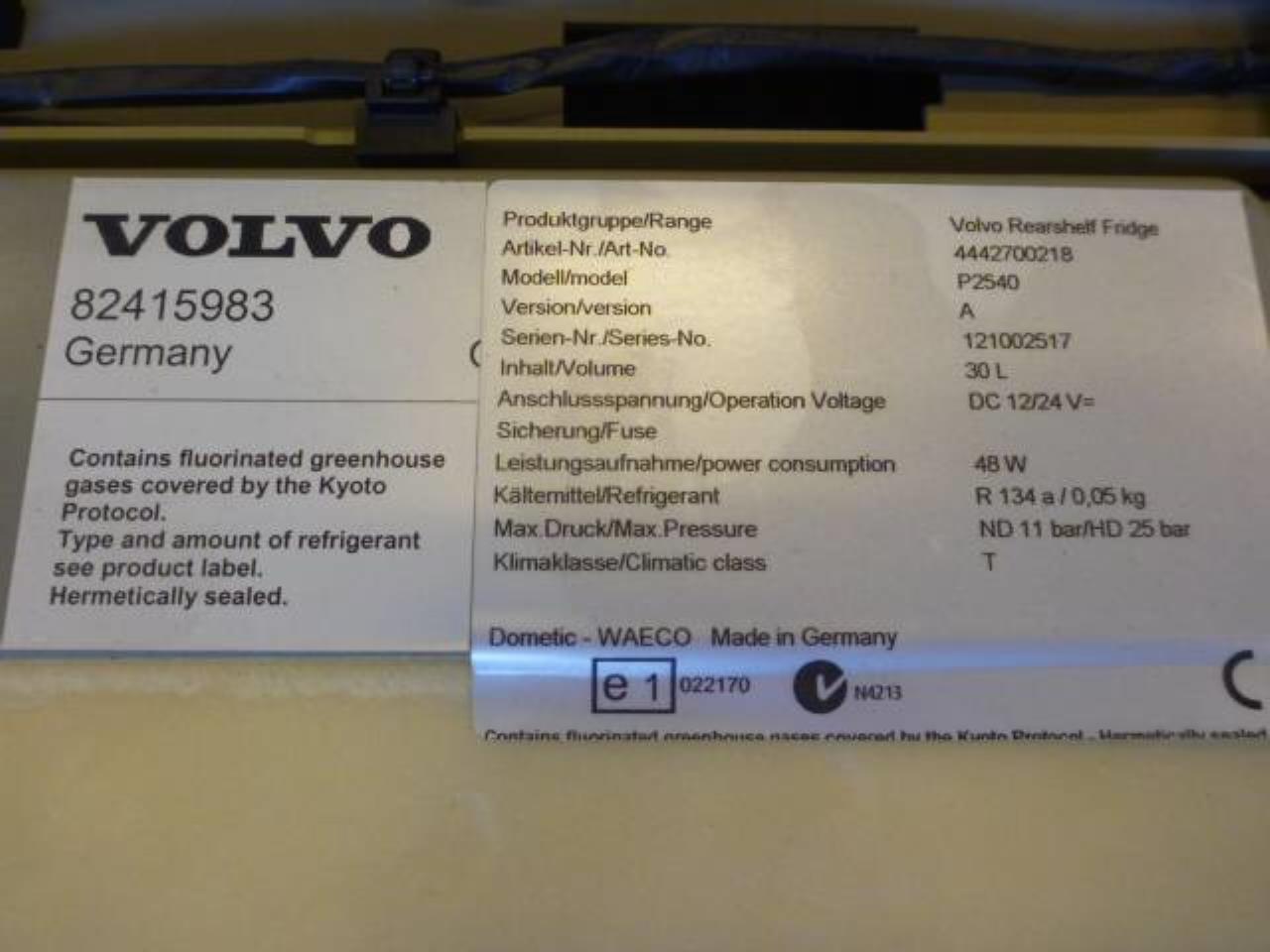 Överskåp med kyl Volvo FH 2014 - Hytt