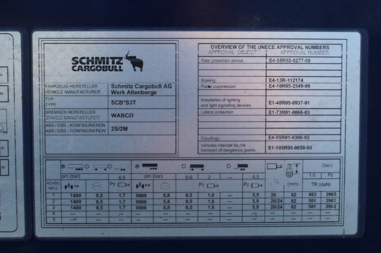 Schmitz Cargobull SCB*S3T 2018 - Demonteringsobjekt
