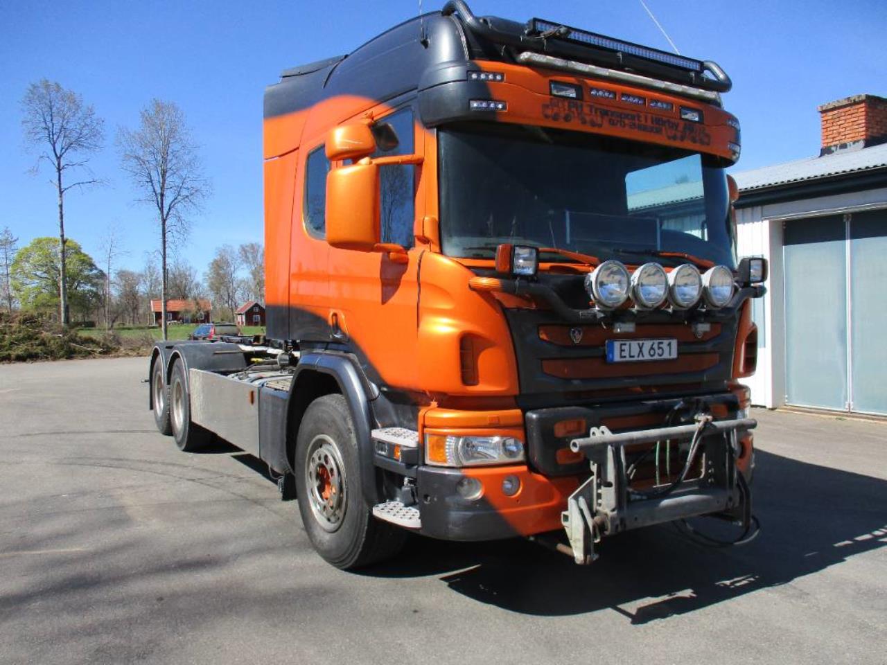 Scania plogutrustad EURO6 P450lb6x2hsz 2015 - Krok/Lastväxlare