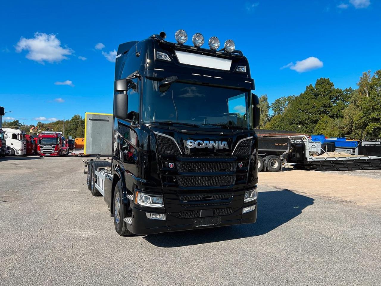 Scania R520 V8 6x2 Container bil / Lösflak *12 000 Mil* 2021 - Växelflak