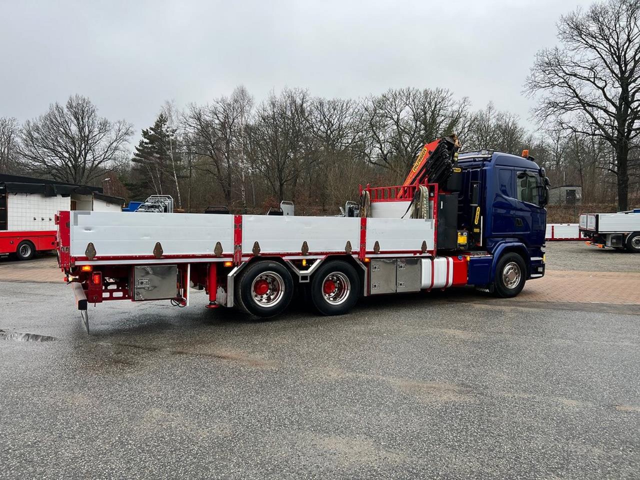 Scania G450 6x2 Brädgårdsbil Stor Kran, Båtstöttor Euro 6 2015 - Kran