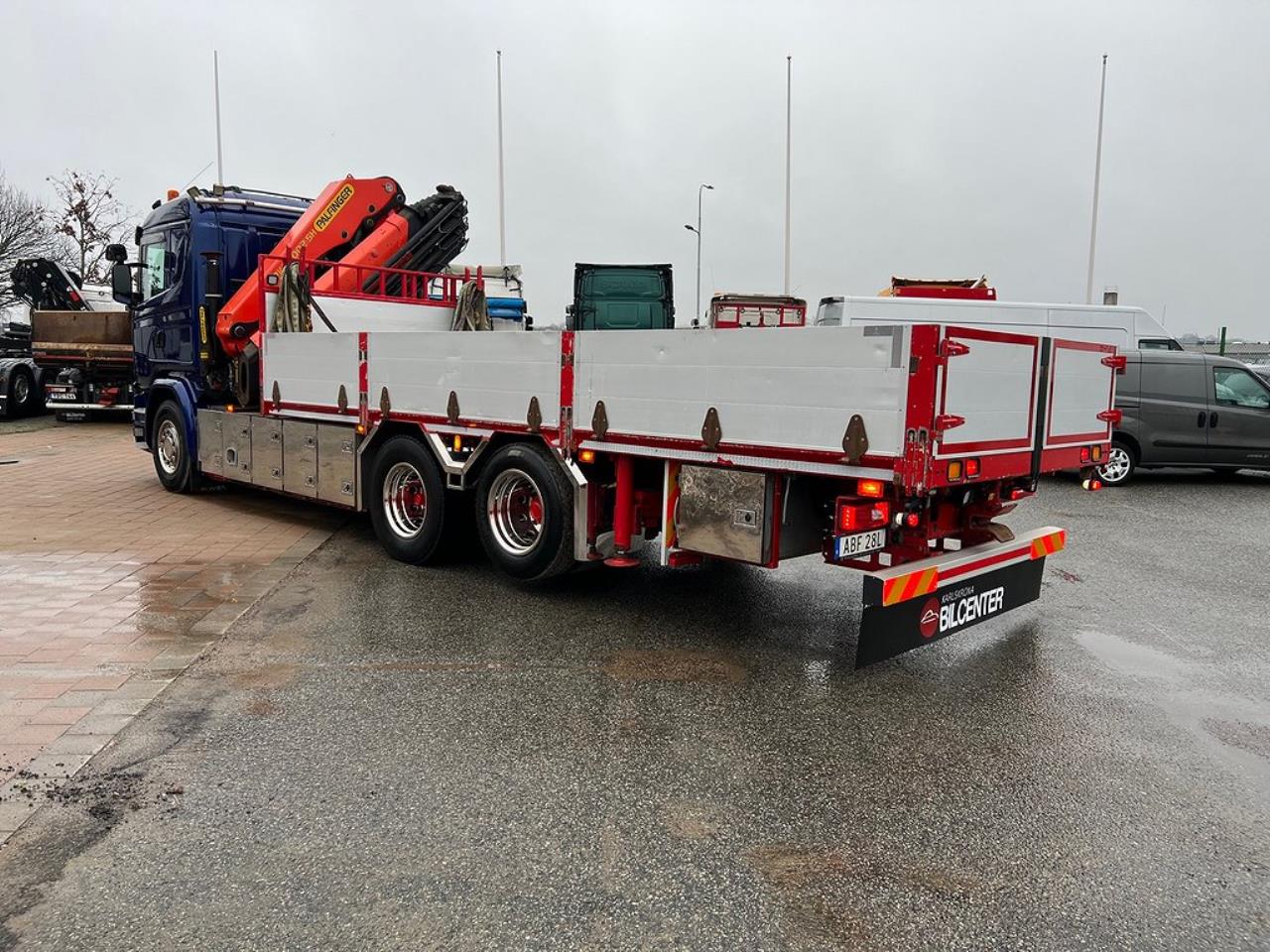 Scania G450 6x2 Brädgårdsbil Stor Kran, Båtstöttor Euro 6 2015 - Kran