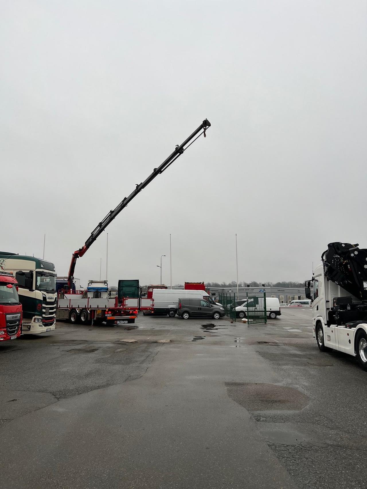 Scania G450 6x2 Brädgårdsbil Stor Kran, Båtstöttor Euro 6 2015 - Kran