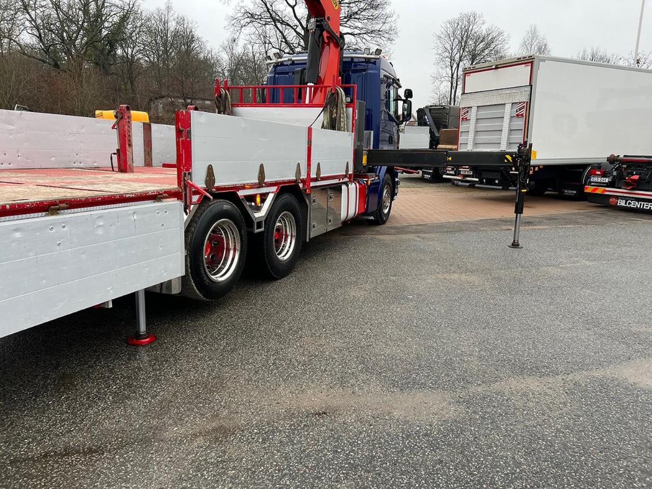 Scania G450 6x2 Brädgårdsbil Stor Kran, Båtstöttor Euro 6 2015 - Kran