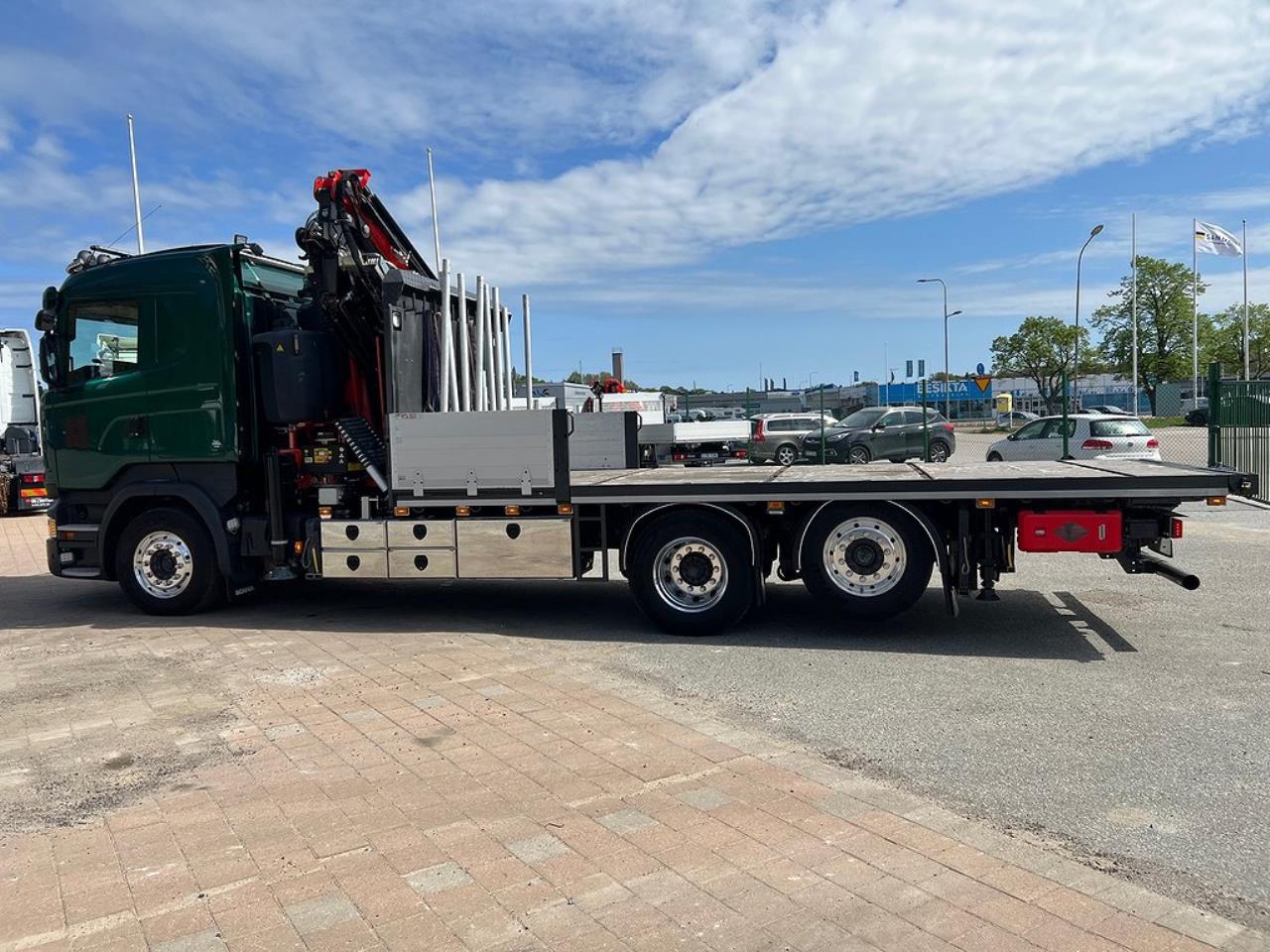 Scania R450 6x2*4 Brädgårdsbil Stor kran Jibb Euro 6 2017 - Kran