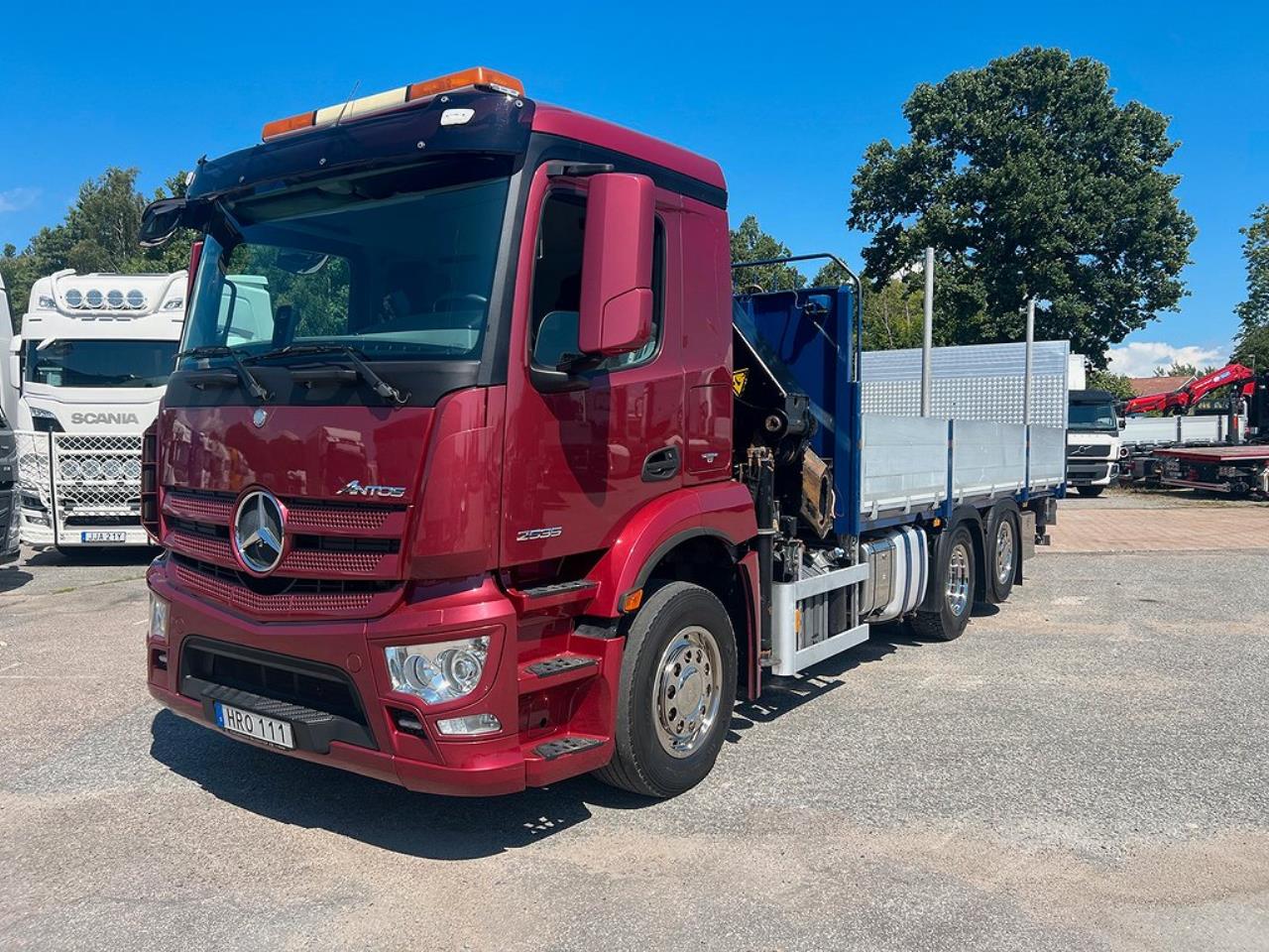 Mercedes-Benz Antos 2535 6x2*4 Kranbil Brädgårdsbil & Z-Lift 2015 - Kran