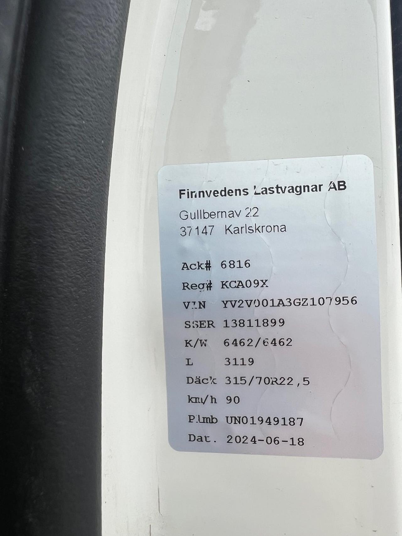 Volvo FE 320 4x2 Skåp Öppningsbarsida Euro 6 2017 - Skåp