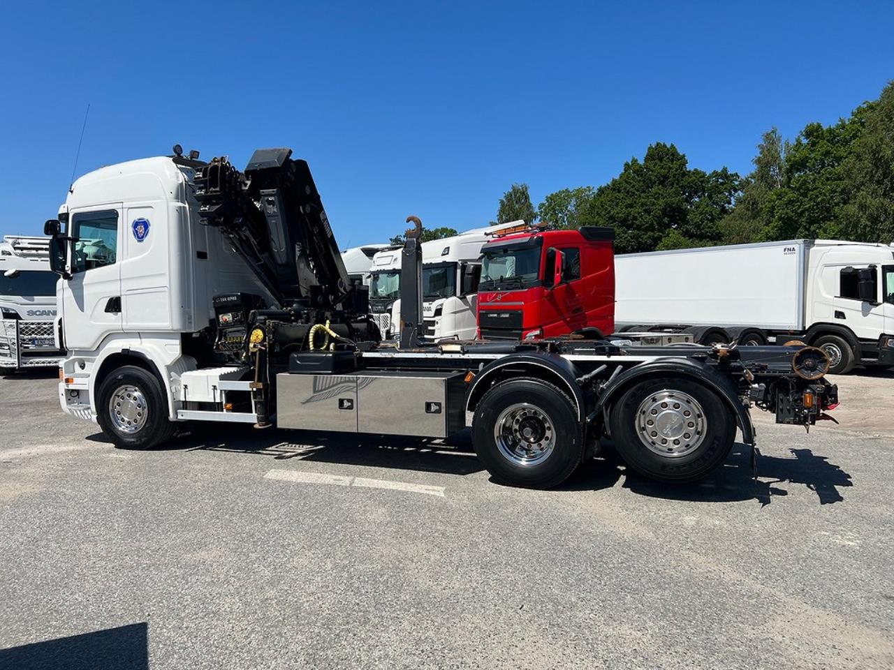 Scania R440 6x2*4 Kranväxlare Euro6 Skopa & 2 Flak medföljer 2013 - Kran