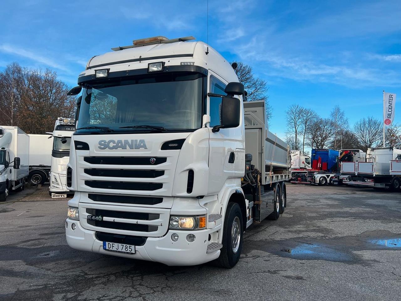 Scania R440 6x2*4 Kranväxlare Euro6 Skopa & 2 Flak medföljer 2013 - Kran