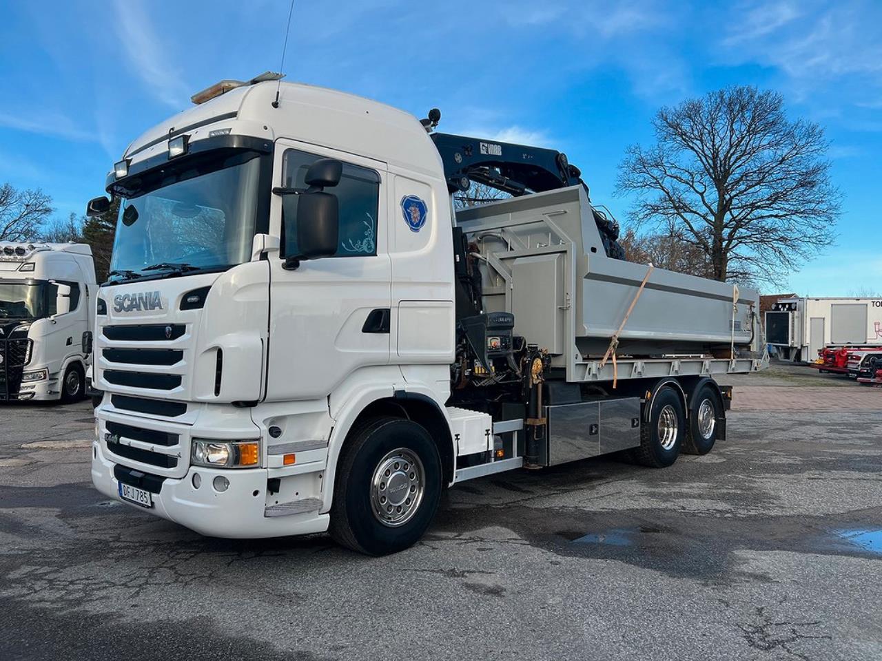 Scania R440 6x2*4 Kranväxlare Euro6 Skopa & 2 Flak medföljer 2013 - Kran