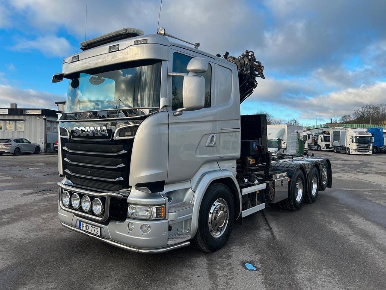 Scania R450 8x4*4 Tridem Kranväxlare Euro 6 2017 - Kran