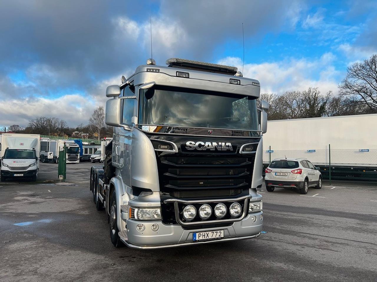 Scania R450 8x4*4 Tridem Kranväxlare Euro 6 2017 - Kran