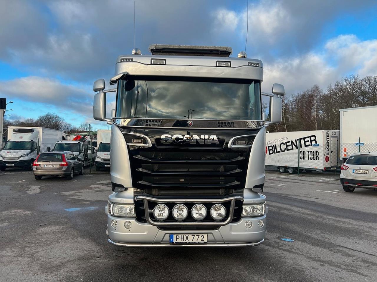 Scania R450 8x4*4 Tridem Kranväxlare Euro 6 2017 - Kran