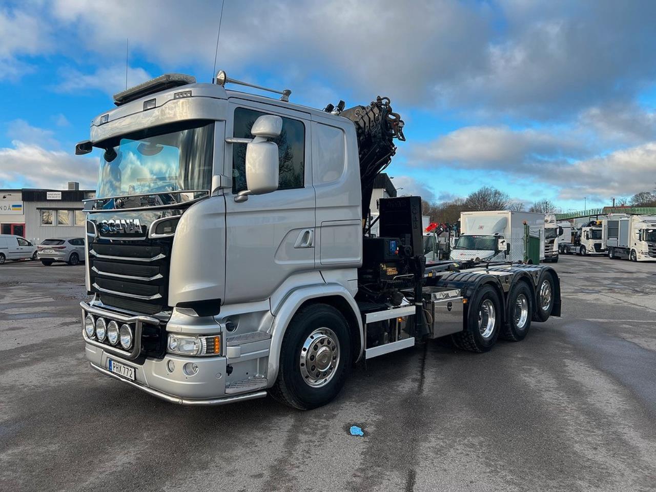 Scania R450 8x4*4 Tridem Kranväxlare Euro 6 2017 - Kran