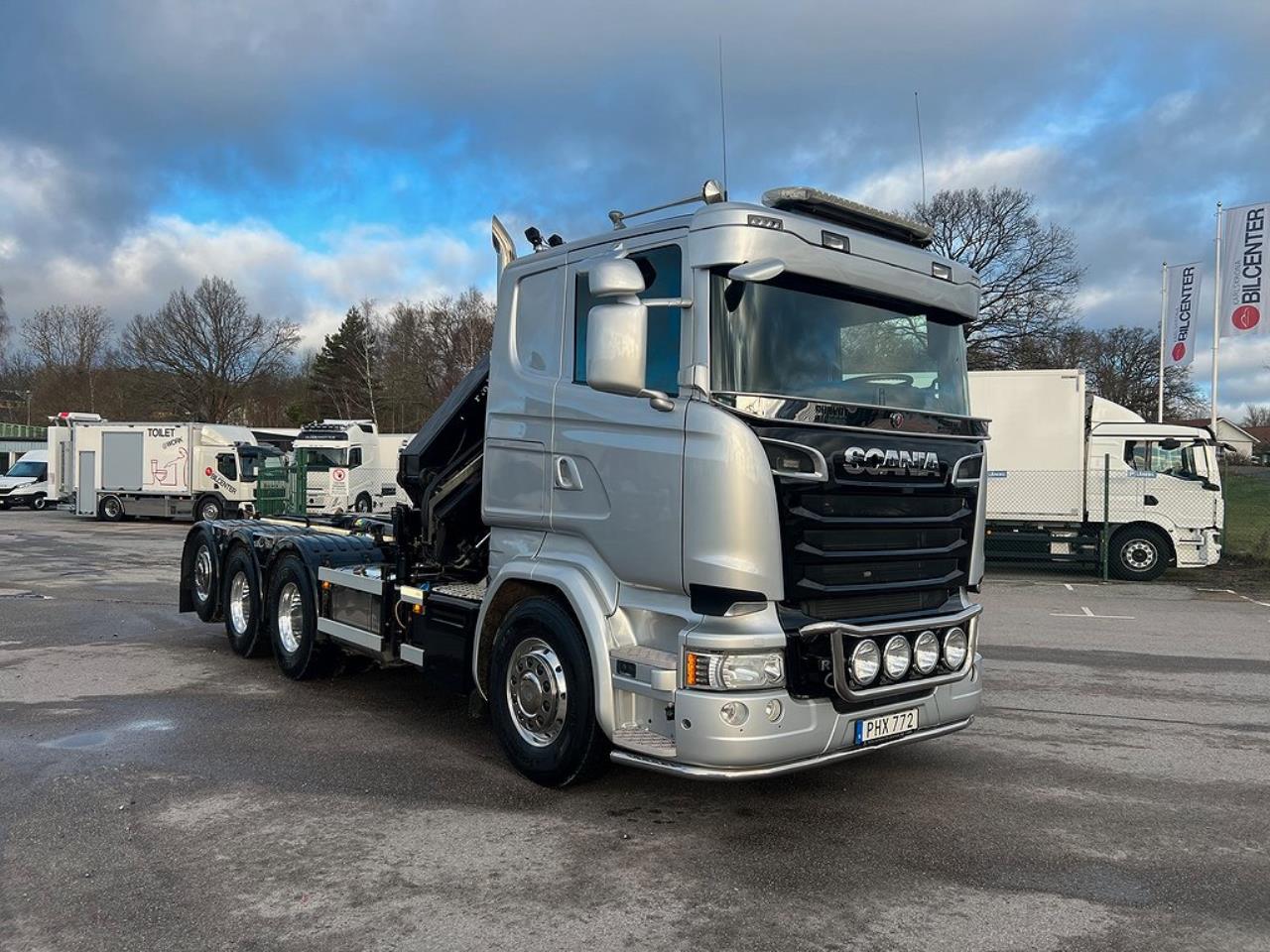 Scania R450 8x4*4 Tridem Kranväxlare Euro 6 2017 - Kran