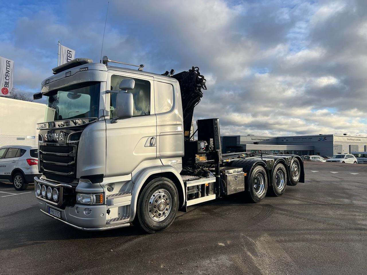 Scania R450 8x4*4 Tridem Kranväxlare Euro 6 2017 - Kran