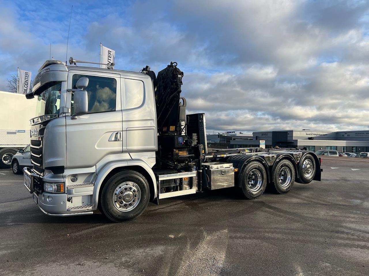 Scania R450 8x4*4 Tridem Kranväxlare Euro 6 2017 - Kran