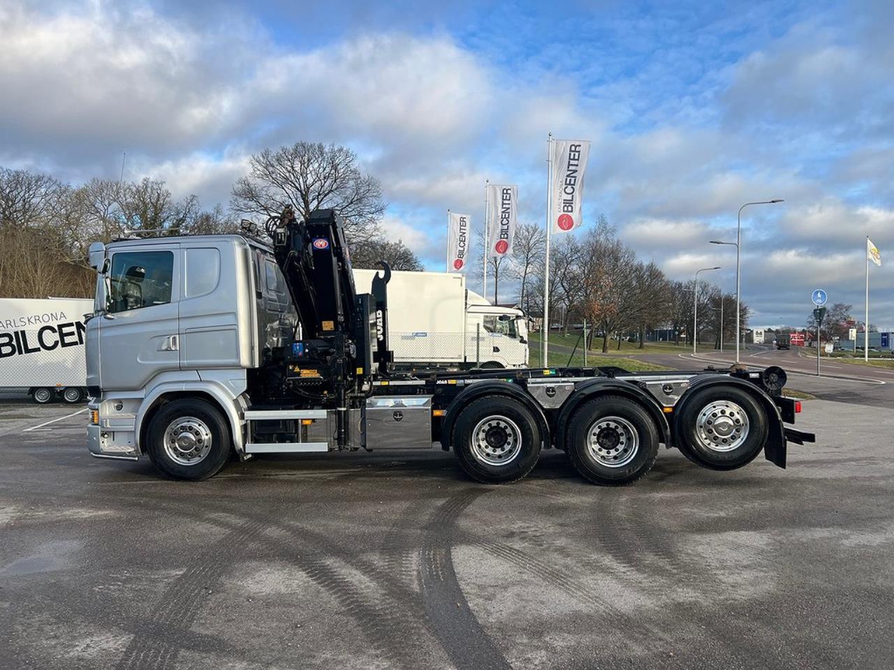 Scania R450 8x4*4 Tridem Kranväxlare Euro 6 2017 - Kran