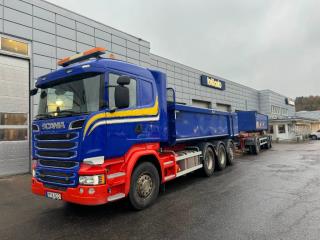 Scania R520LB8X4*4HNB kassett med släp