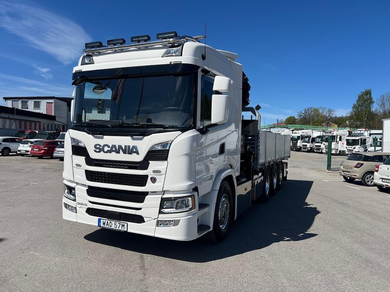 Scania G500 8x4*4 Tridem Brädgårdsbil Hiab 302 E6 Kran 2023 - Kran
