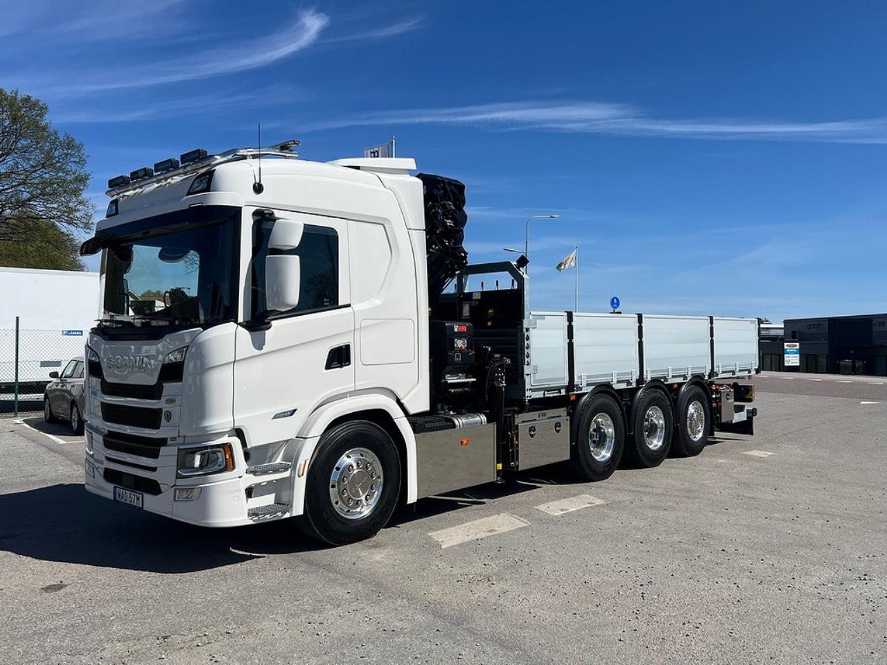 Scania G500 8x4*4 Tridem Brädgårdsbil Hiab 302 E6 Kran 2023 - Kran