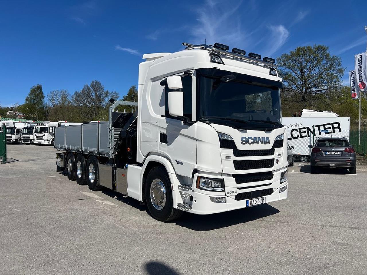 Scania G500 8x4*4 Tridem Brädgårdsbil Hiab 302 E6 Kran 2023 - Kran