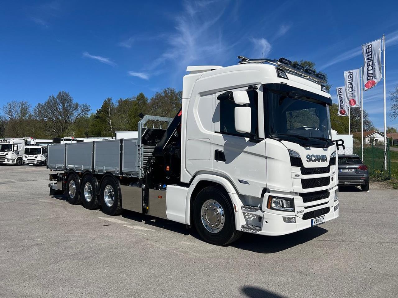 Scania G500 8x4*4 Tridem Brädgårdsbil Hiab 302 E6 Kran 2023 - Kran