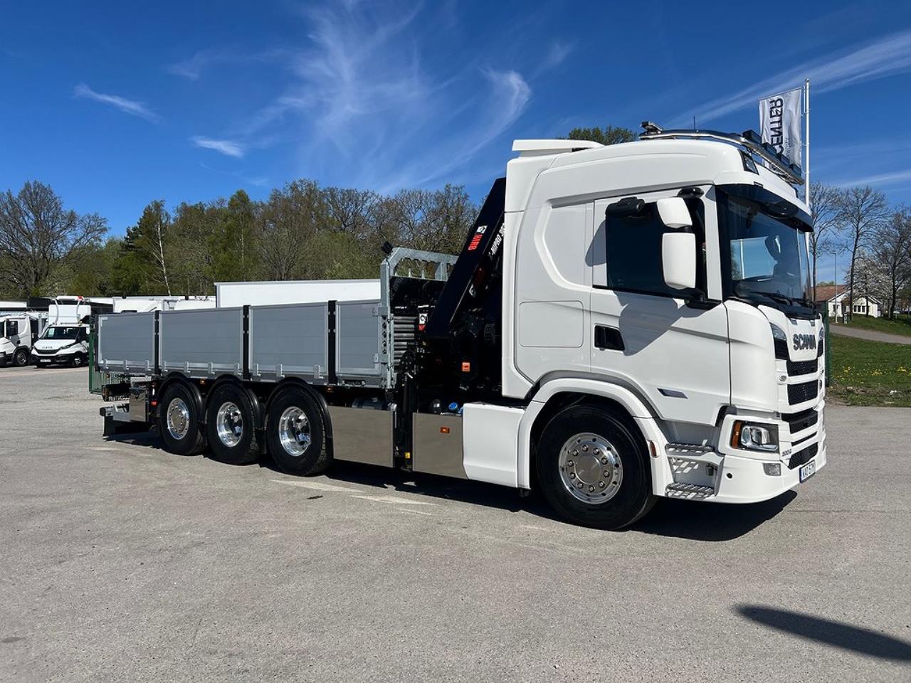 Scania G500 8x4*4 Tridem Brädgårdsbil Hiab 302 E6 Kran 2023 - Kran