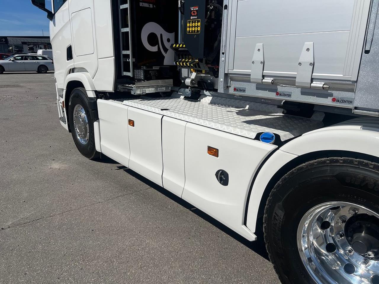 Scania R500 Tridem 26T Hiab Lastväxlare & Kranflak Palfinger 2025 - Kran