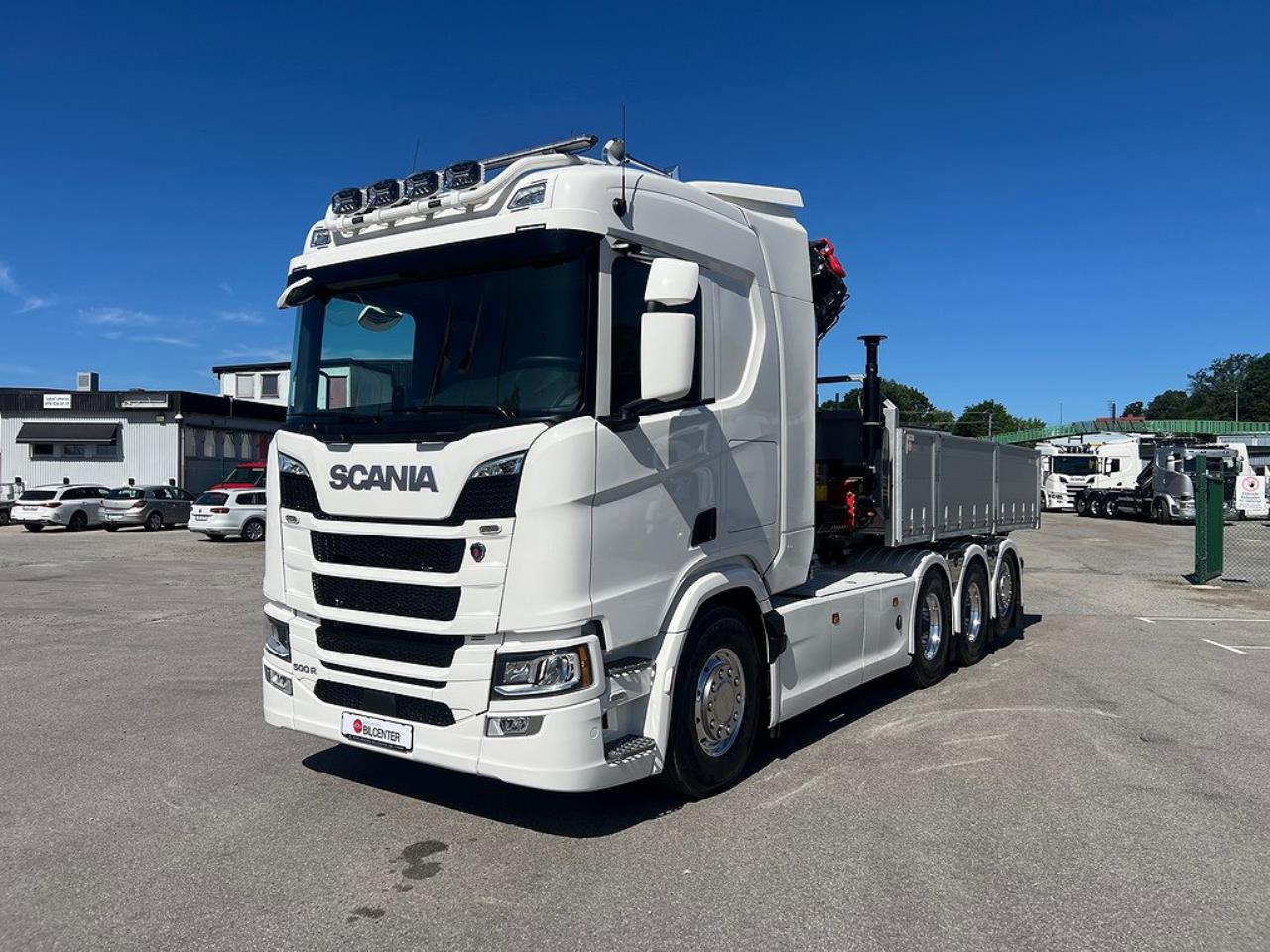Scania R500 Tridem 26T Hiab Lastväxlare & Kranflak Palfinger 2025 - Kran