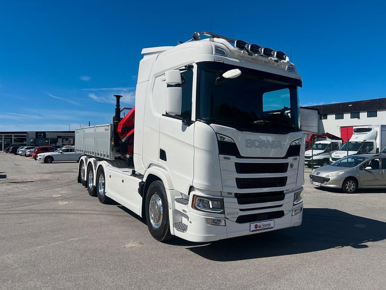 Scania R500 Tridem 26T Hiab Lastväxlare & Kranflak Palfinger 2025 - Kran