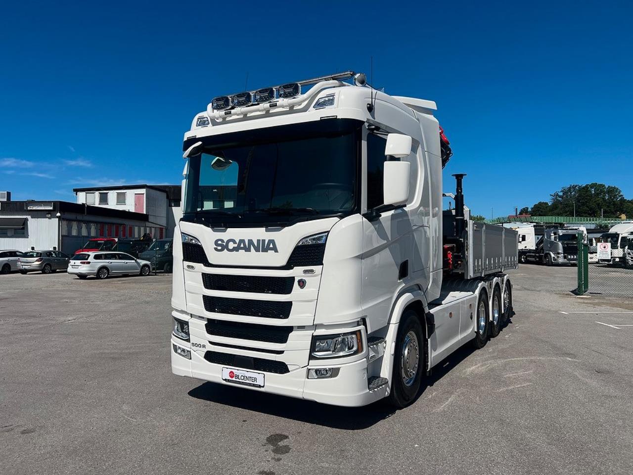Scania R500 Tridem 26T Hiab Lastväxlare & Kranflak Palfinger 2025 - Kran