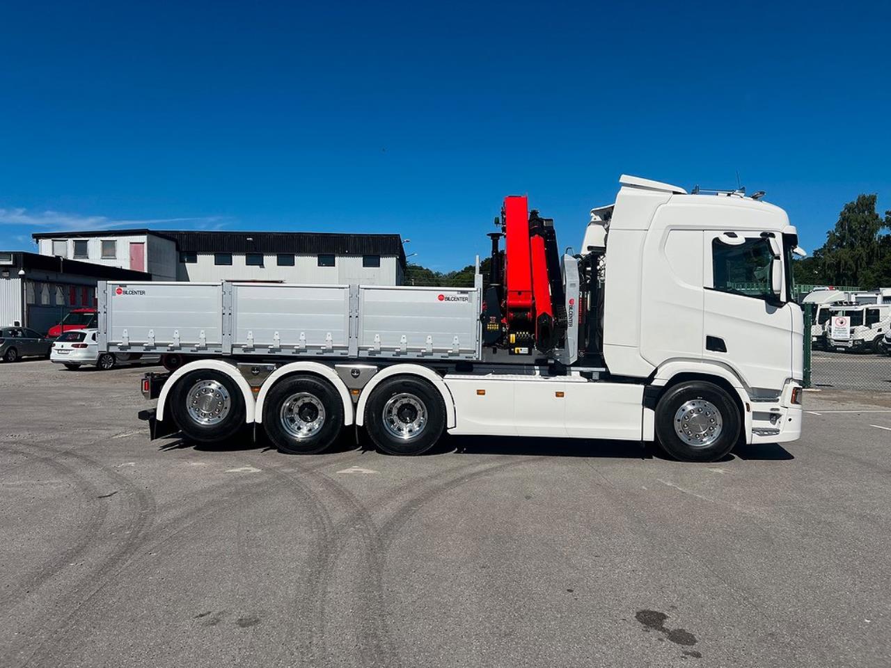 Scania R500 Tridem 26T Hiab Lastväxlare & Kranflak Palfinger 2025 - Kran