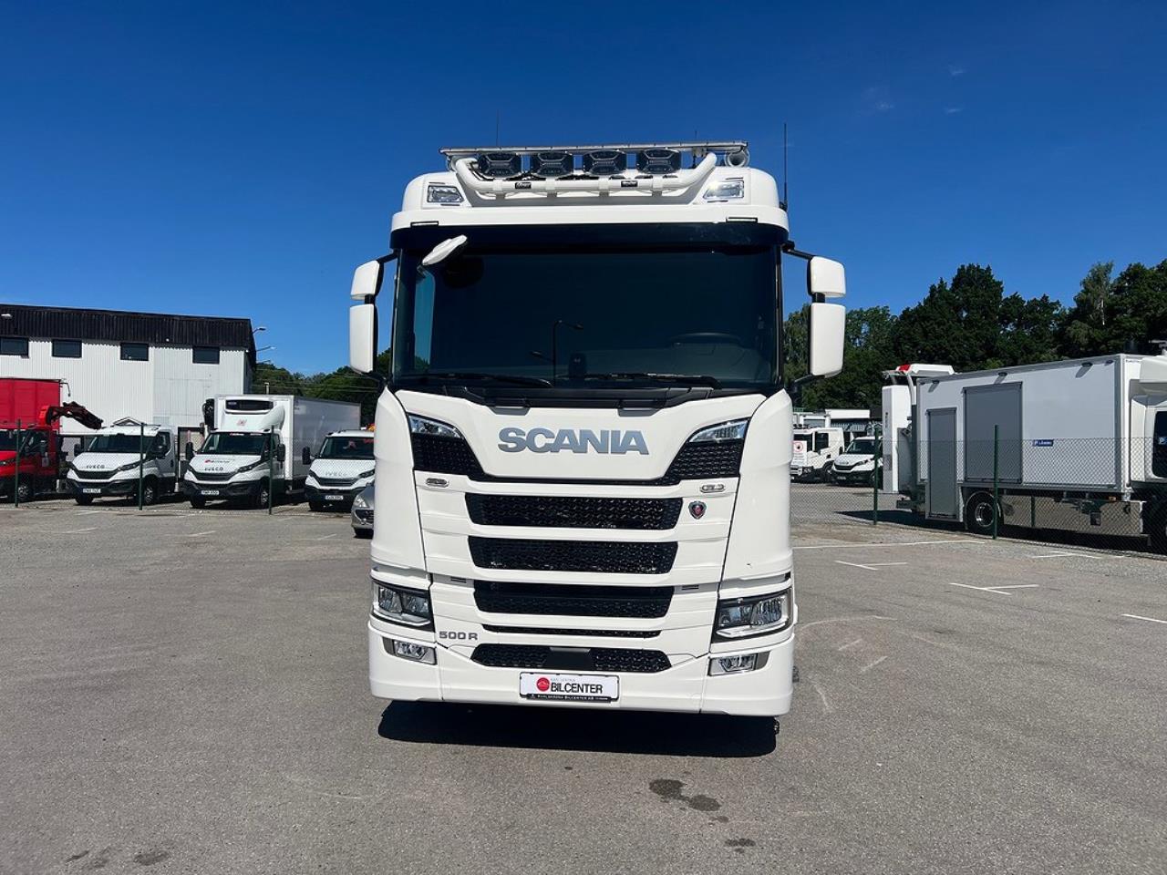 Scania R500 Tridem 26T Hiab Lastväxlare & Kranflak Palfinger 2025 - Kran