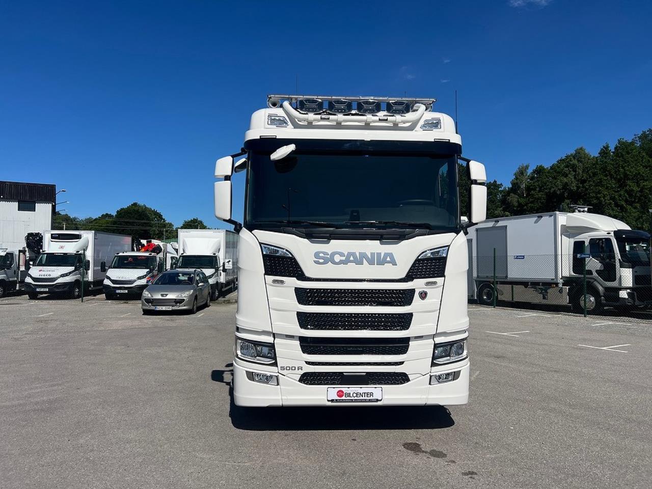 Scania R500 Tridem 26T Hiab Lastväxlare & Kranflak Palfinger 2025 - Kran