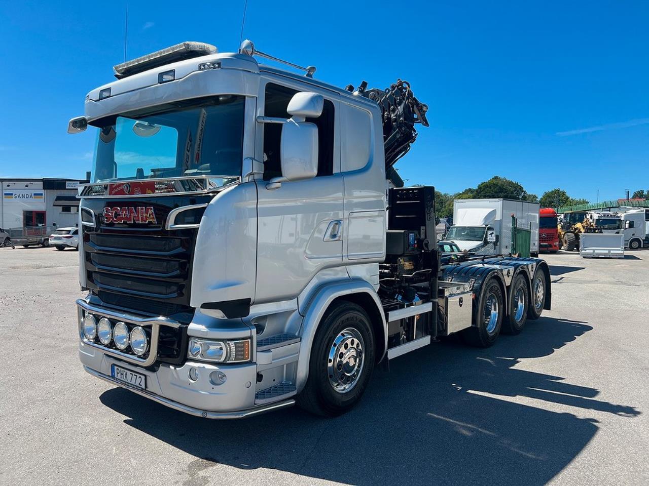 Scania R450 8x4*4 Tridem Kranväxlare Euro 6 2017 - Kran