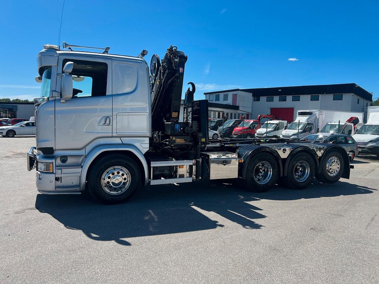 Scania R450 8x4*4 Tridem Kranväxlare Euro 6 2017 - Kran