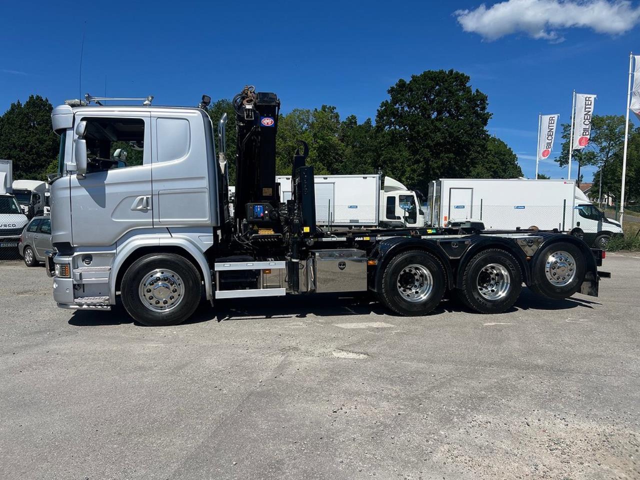 Scania R450 8x4*4 Tridem Kranväxlare Euro 6 2017 - Kran