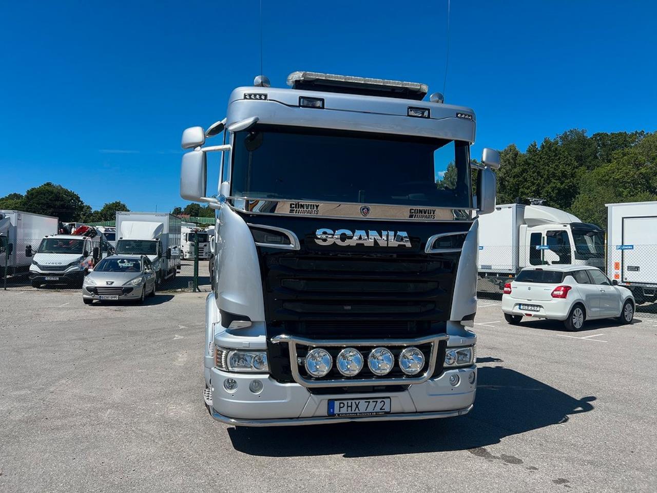 Scania R450 8x4*4 Tridem Kranväxlare Euro 6 2017 - Kran