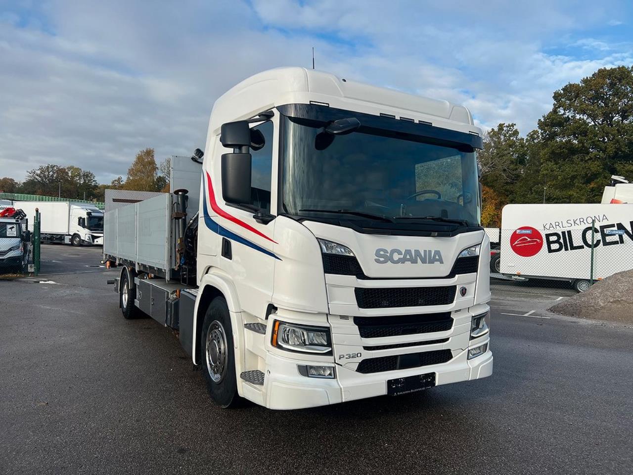 Scania P320 4x2 Kranbil med Z-Lyft, Euro 6 2018 - Kran