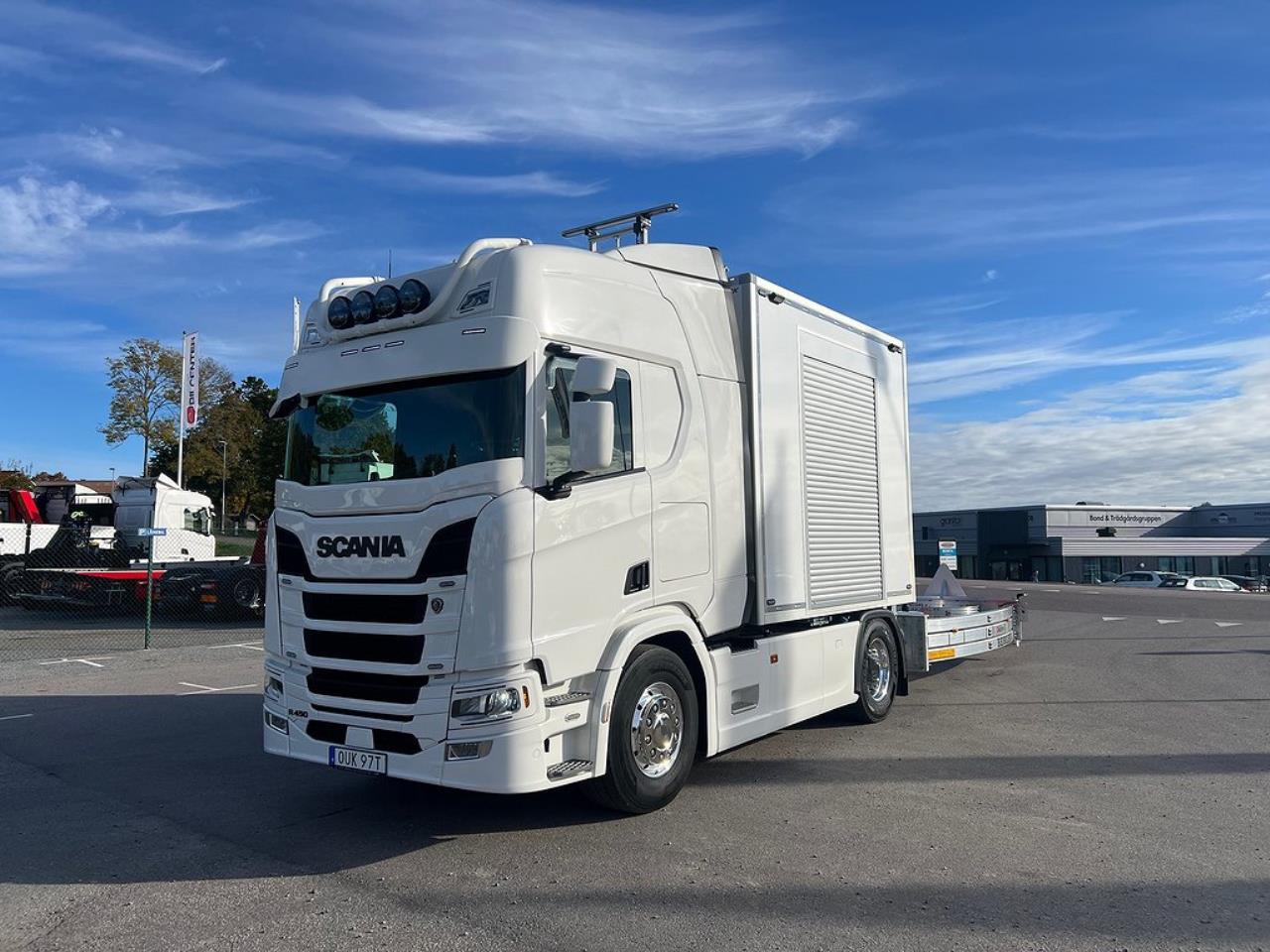 Scania R450 4x2 TMA Bil med skåp, Berlex TMAX TMA Skydd 2021 - Skåp
