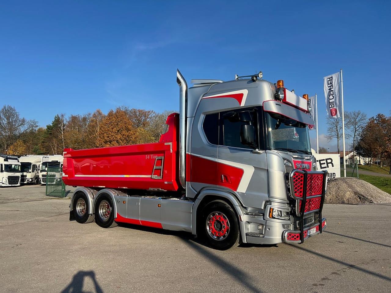 Scania R650 V8 6x4 Tippbil, Manuell, Cowboy inred, Euro 6 2020 - Tipp