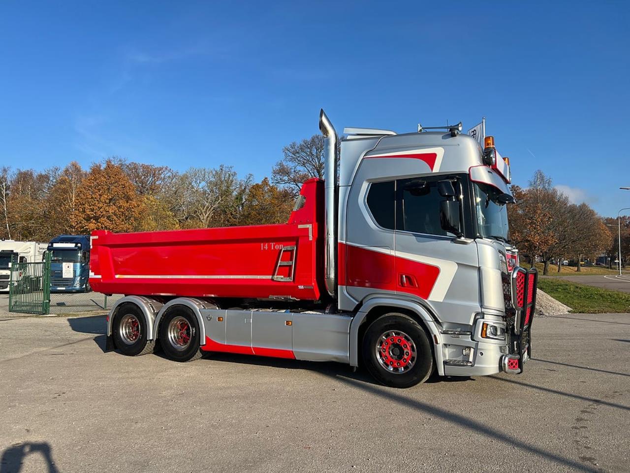 Scania R650 V8 6x4 Tippbil, Manuell, Cowboy inred, Euro 6 2020 - Tipp