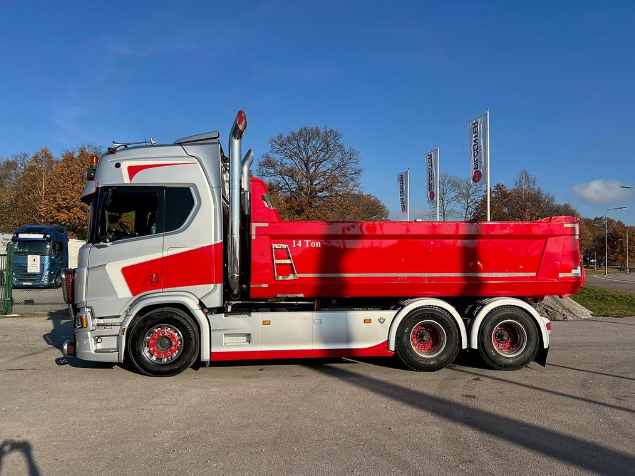 Scania R650 V8 6x4 Tippbil, Manuell, Cowboy inred, Euro 6 2020 - Tipp