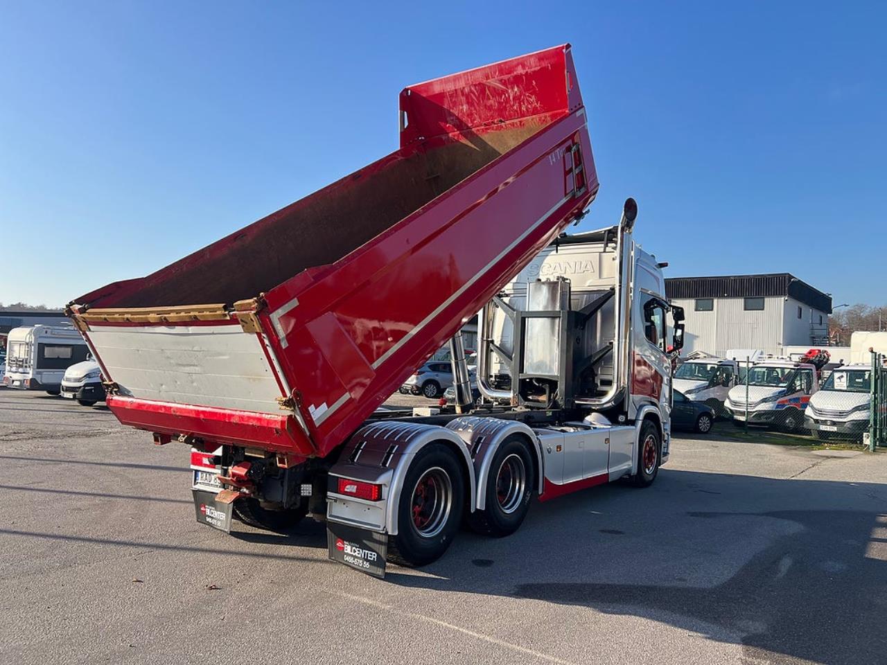 Scania R650 V8 6x4 Tippbil, Manuell, Cowboy inred, Euro 6 2020 - Tipp