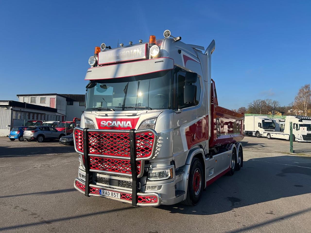 Scania R650 V8 6x4 Tippbil, Manuell, Cowboy inred, Euro 6 2020 - Tipp