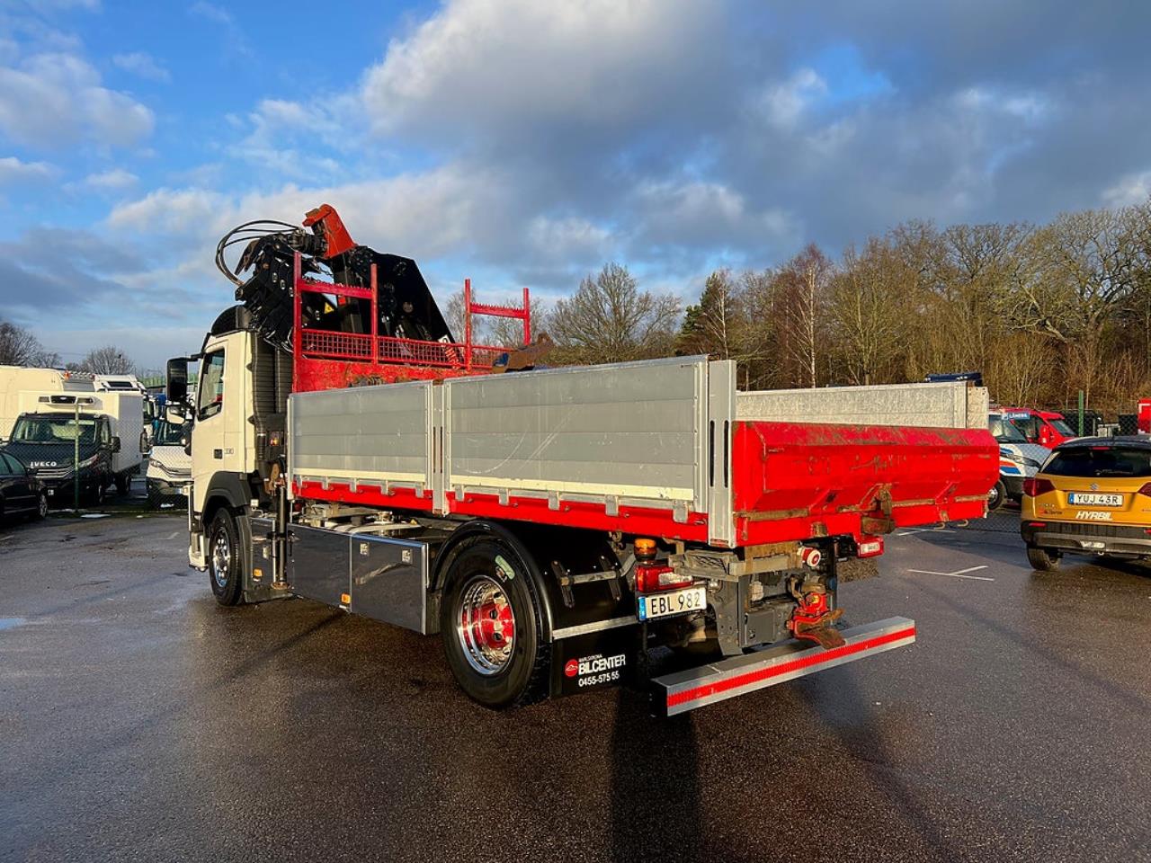 Volvo FM 330 4x2 Tipp & Kranbil, Plogutr, Kommunbil, Euro 6 2016 - Kran