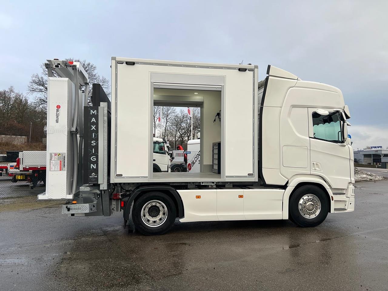 Scania R450 4x2 TMA Bil Skåp MaxiSign Online & Verdegro 2021 - Skåp