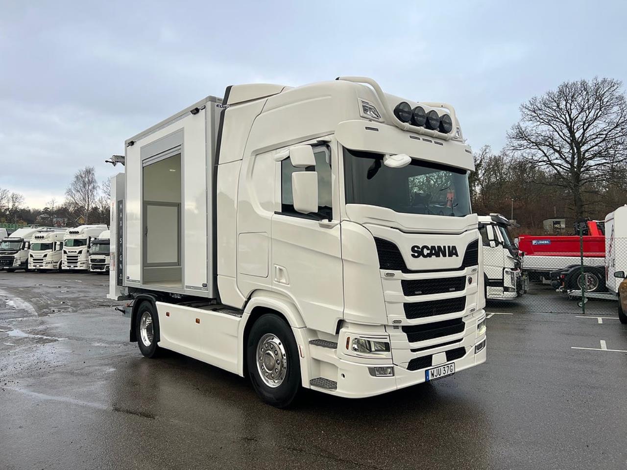 Scania R450 4x2 TMA Bil Skåp MaxiSign Online & Verdegro 2021 - Skåp