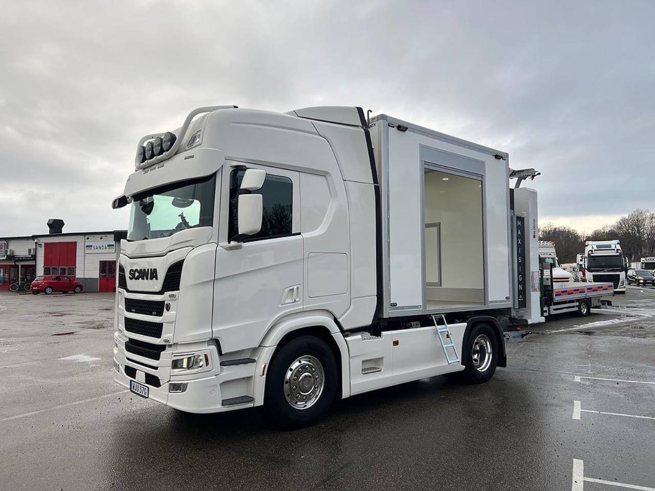 Scania R450 4x2 TMA Bil Skåp MaxiSign Online & Verdegro 2021 - Skåp